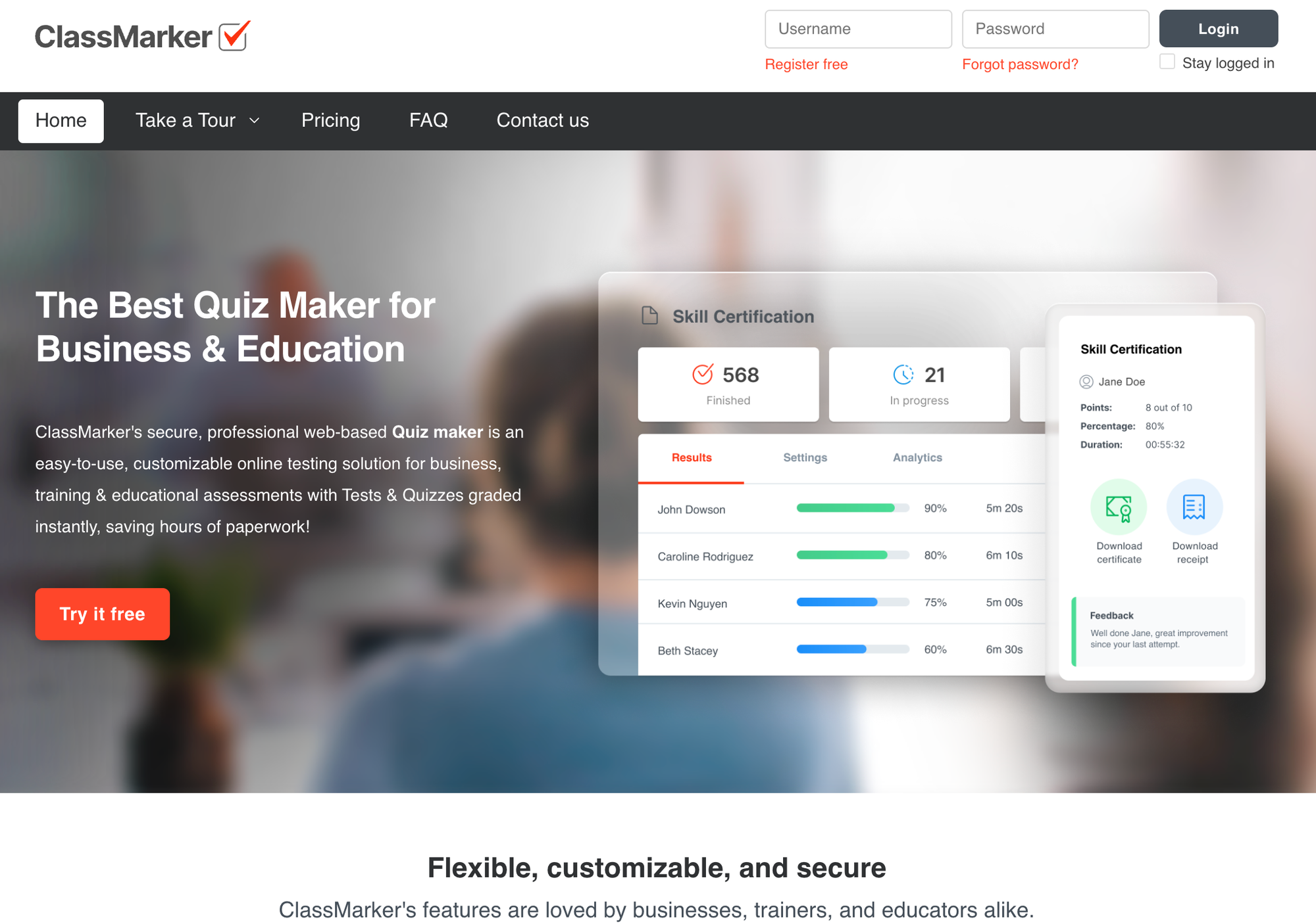 classmarker website